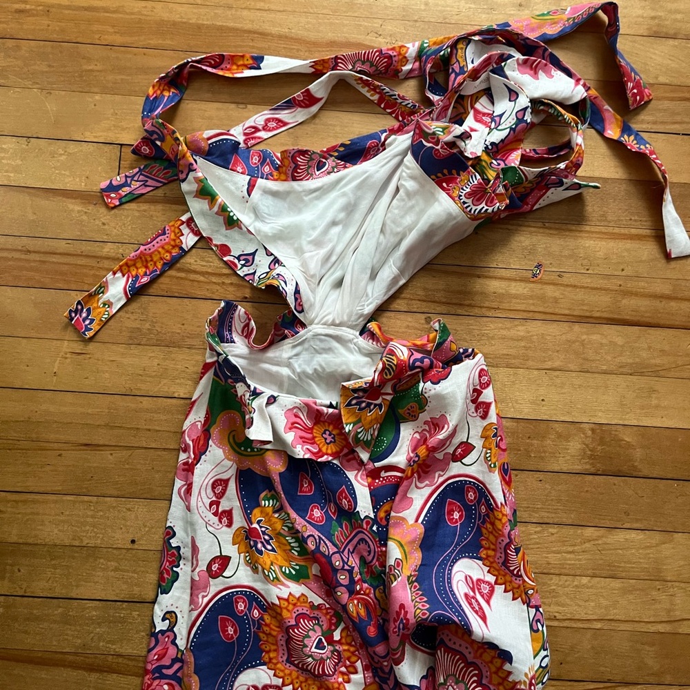 Zimmermann lovestruck tie mini dress